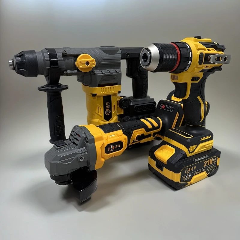 铁奇 高配款无刷锂电套装 重锤 角磨机 电钻 电池通用 一套搞定