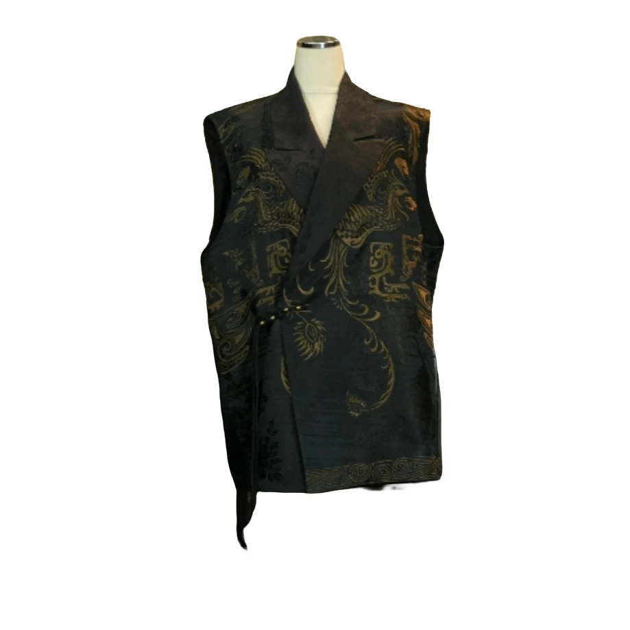 （秋冬必备）老缎盘金绣马甲3种穿法24040102