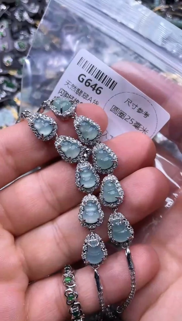 【闪购商品】翡翠颈饰未镶嵌G646手链 多样性发其一