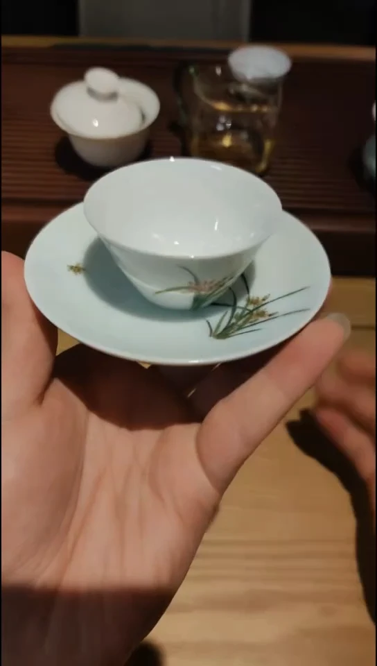 ZMTXM斗笠杯加兰花垫自慢戏墨
