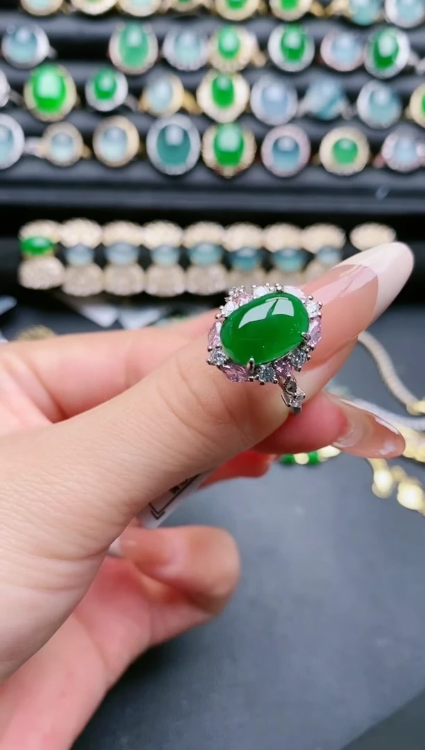 【闪购商品】翡翠戒指银S925镶嵌11111111