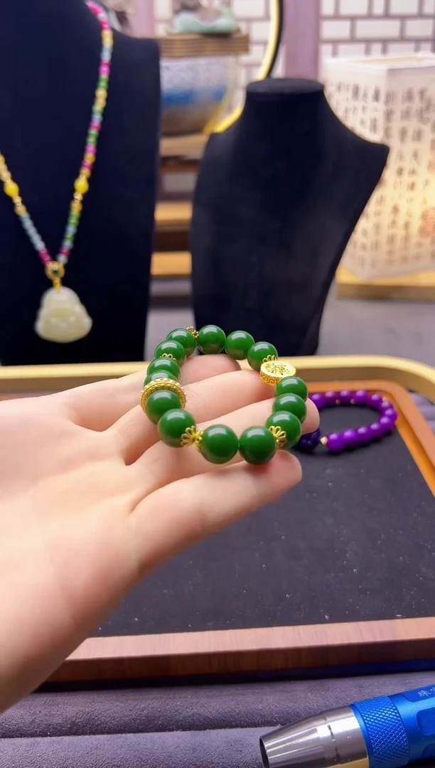 【闪购商品】和田玉颈饰14K金镶嵌S457