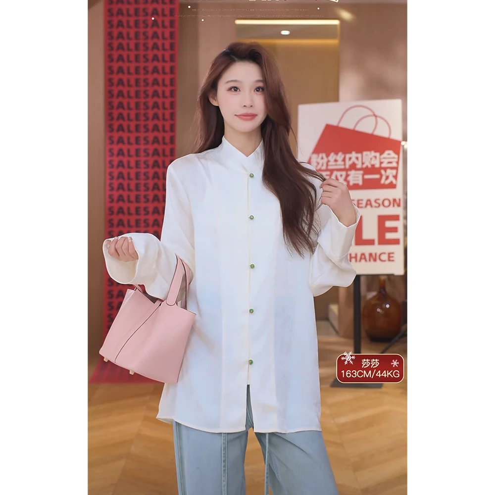 CHICHEN/晨妍 衬衫白月光-新中式长袖衬衫