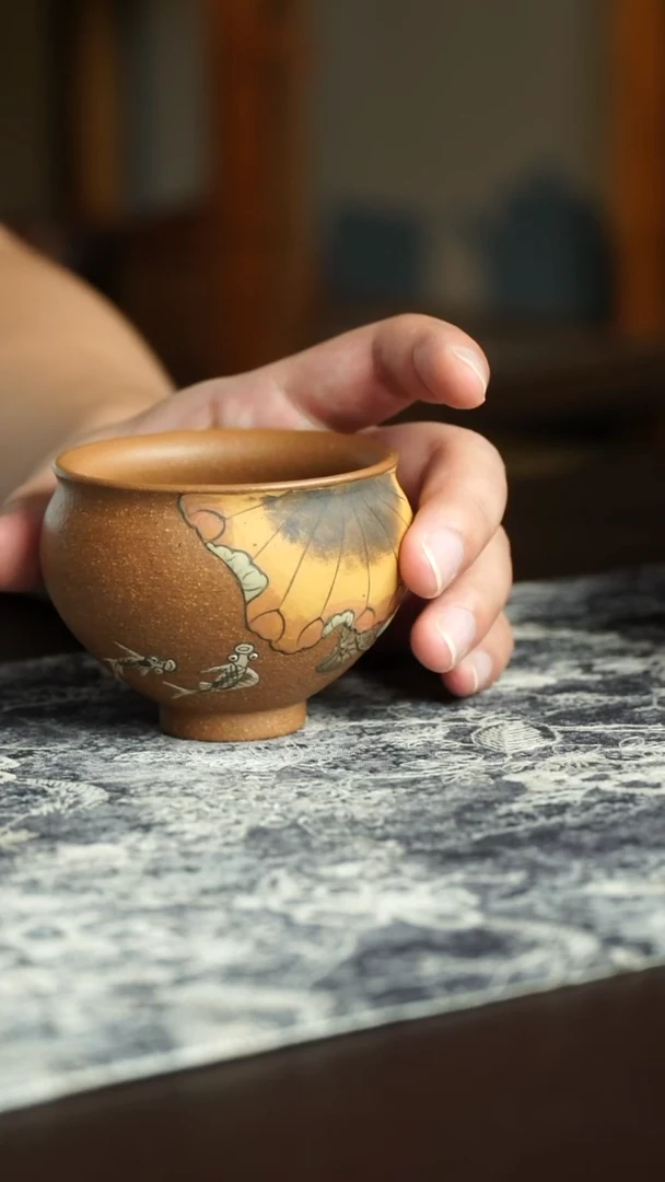 茶杯紫砂28号宜兴紫砂原矿作品120毫升