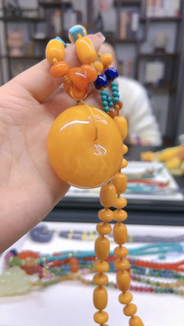 【闪购商品】蜜蜡毛衣链未镶嵌M496