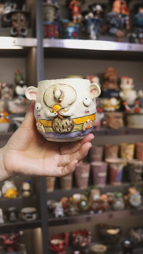 J*y泰国进口手工花盆个性创意花盆