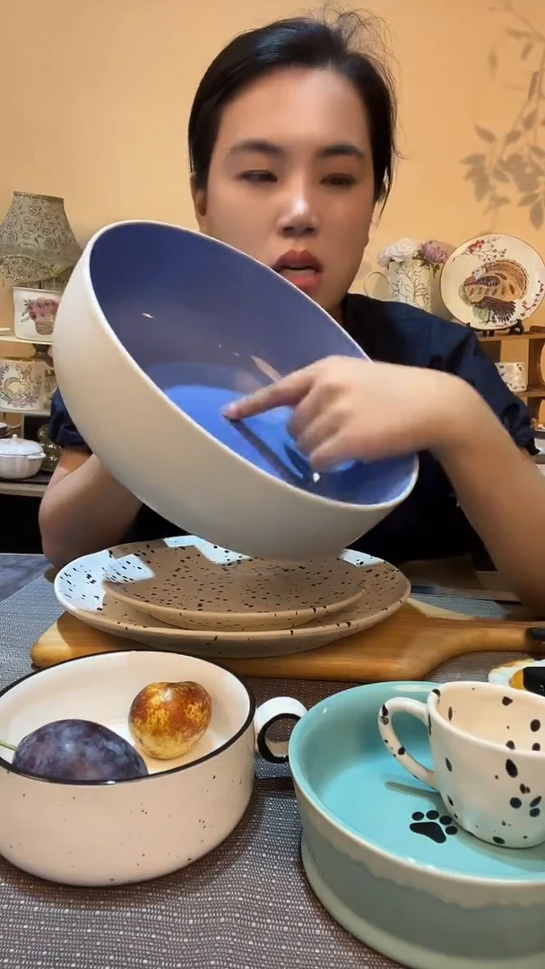 瓷片10英寸大碗 微瑕介意勿拍