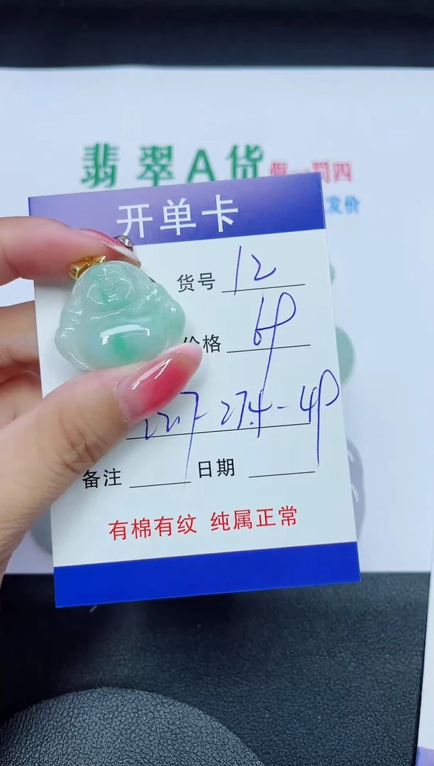 翡翠未镶嵌吊坠(赠链)12