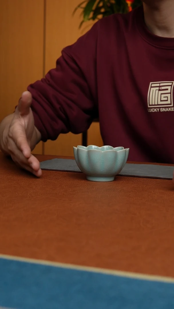 【闪购商品】杯汝州原产地原矿釉仿古莲花杯