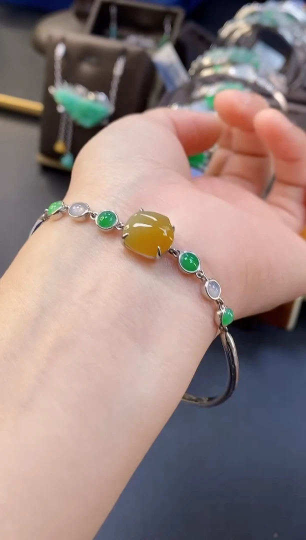 颈饰银S925镶嵌翡翠17462