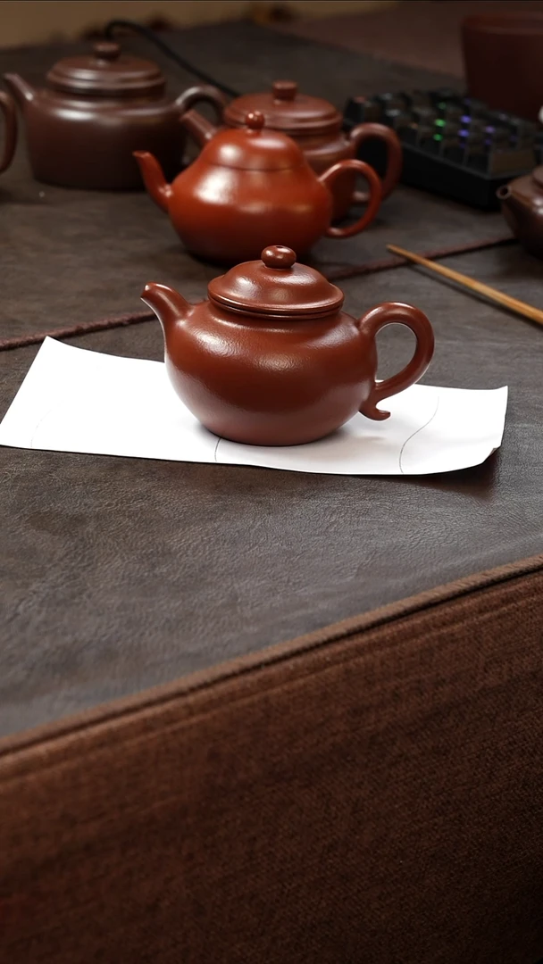 茶壶紫砂壶·15朱泥莲子175cc