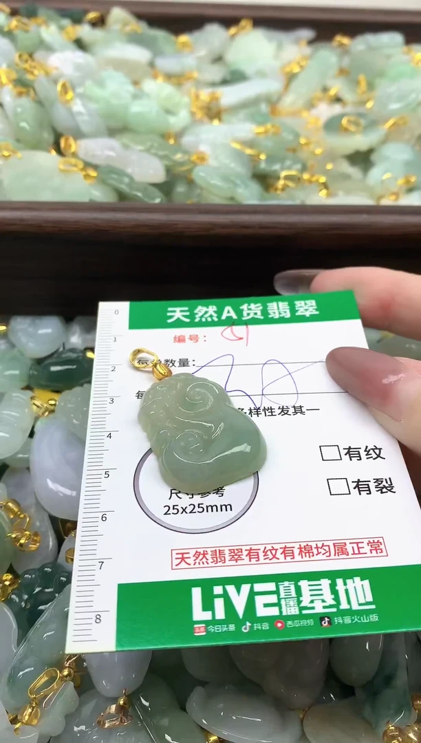 颈饰未镶嵌翡翠纯天然缅甸A货翡翠-51