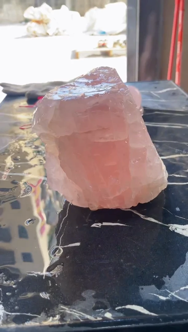 【闪购商品】水晶原石未镶嵌天然粉水晶原石摆件拍2单99发1