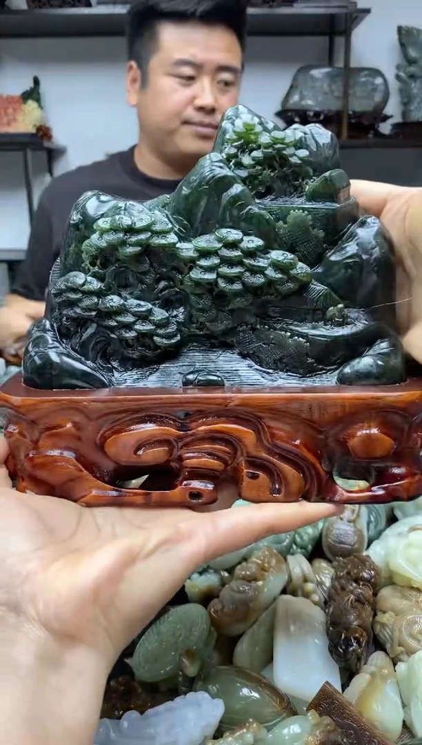 未镶嵌和田玉摆件快***生1