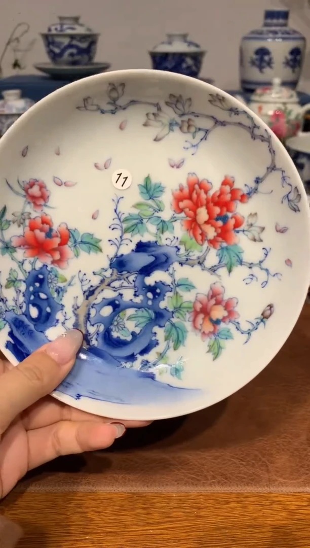 【闪购商品】杯11斗彩花卉壶承一块