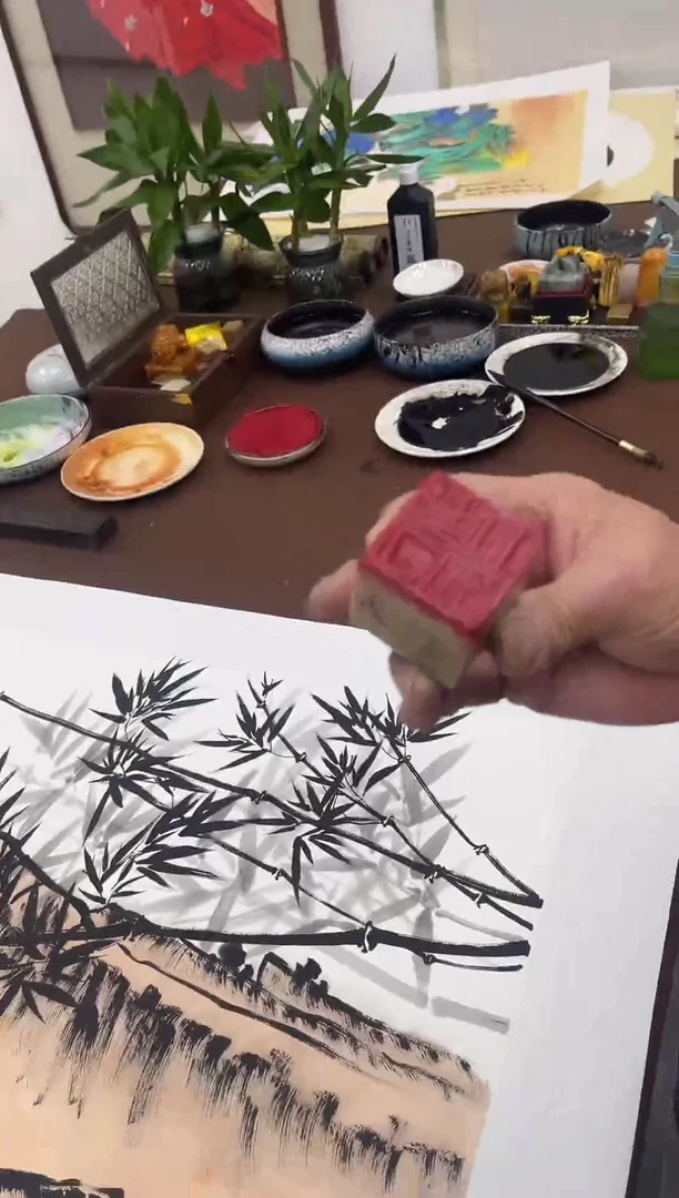 国画宣纸 托底 鞠志贵 竹報平安