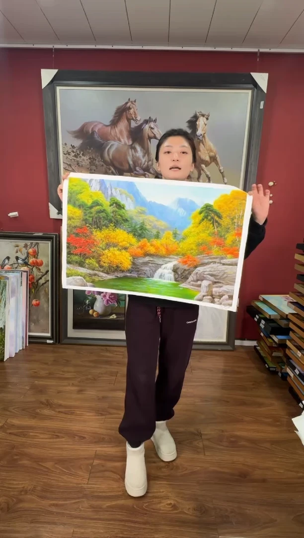 油画【81号】约50*70cm丨朝鲜原创纯手绘孤品油画丨顺丰包邮