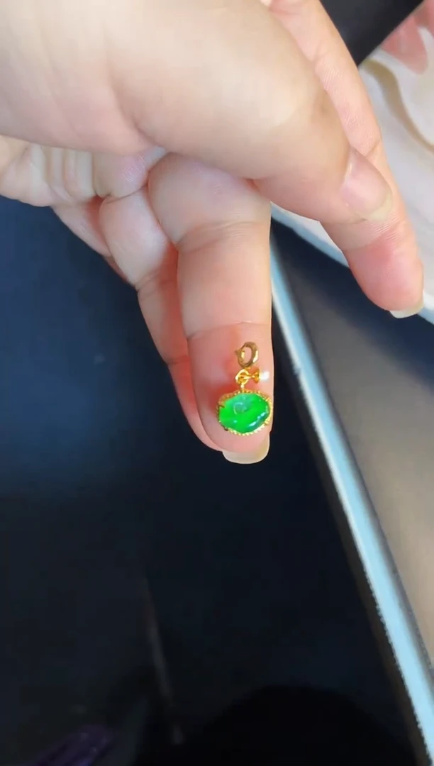 吊坠(不含链)银S925镶嵌翡翠1