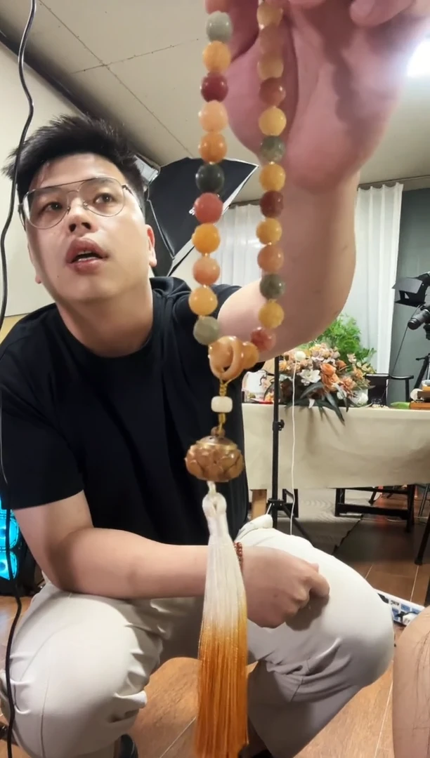 白玉菩提手串步步生莲菩提双圈手串 盘玩袋 香4