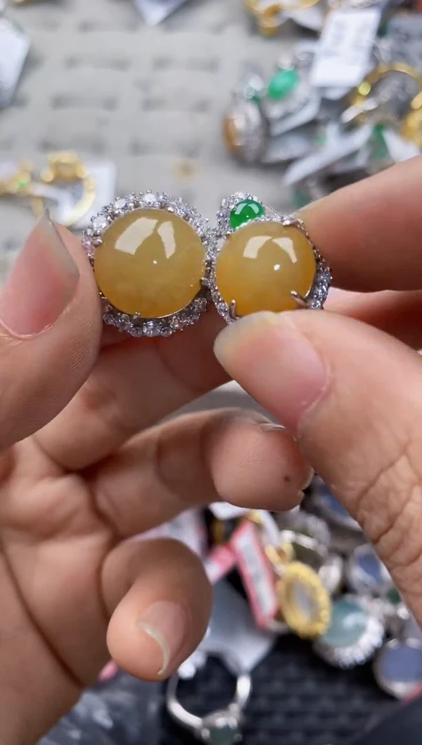 银S925镶嵌戒指翡翠4444----8