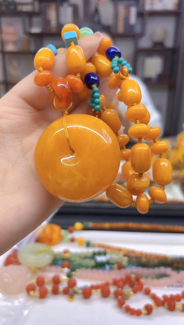 【闪购商品】蜜蜡毛衣链未镶嵌M496