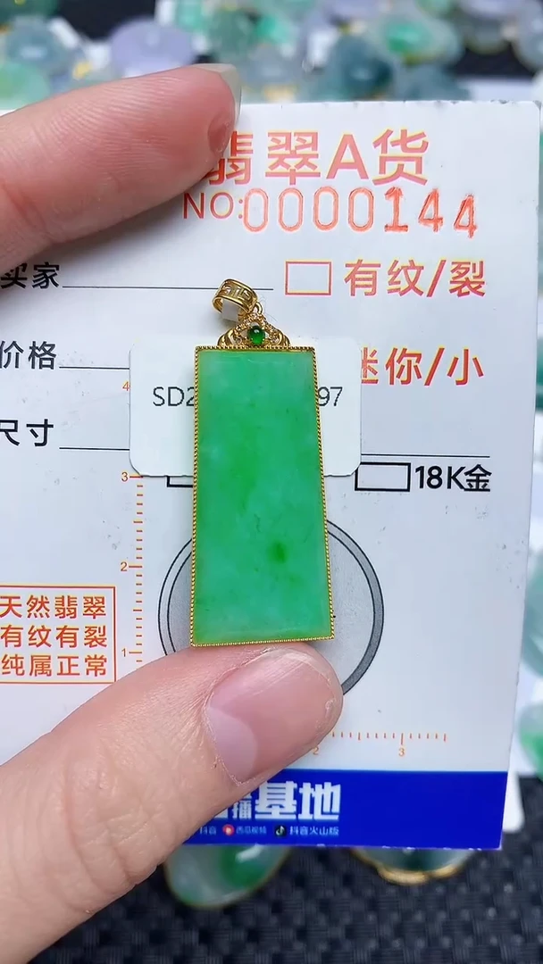 【闪购商品】翡翠颈饰18K金镶嵌45345345345