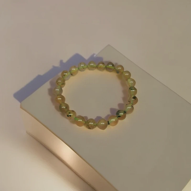 天然玛瑙冰透水草花意境手串送礼送女友节日