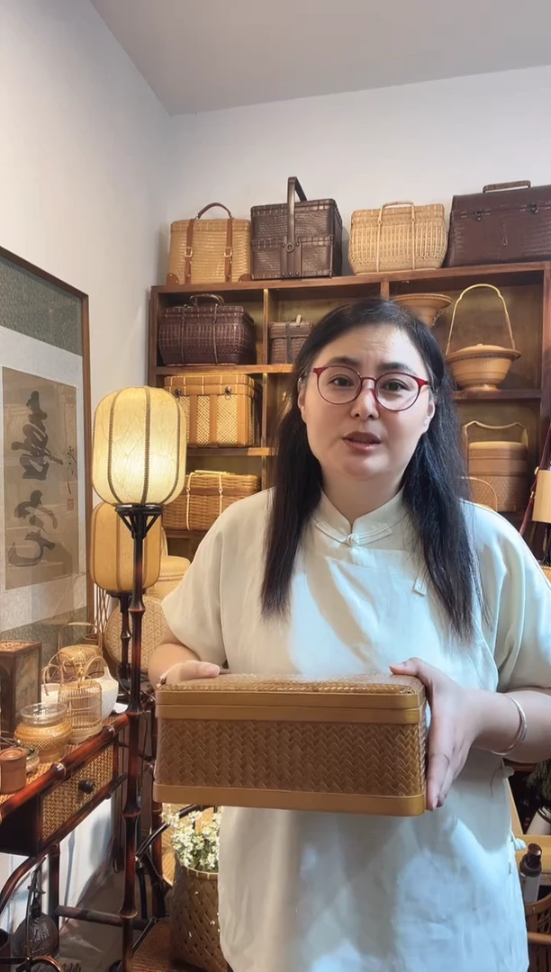 竹编长方形收纳盒
