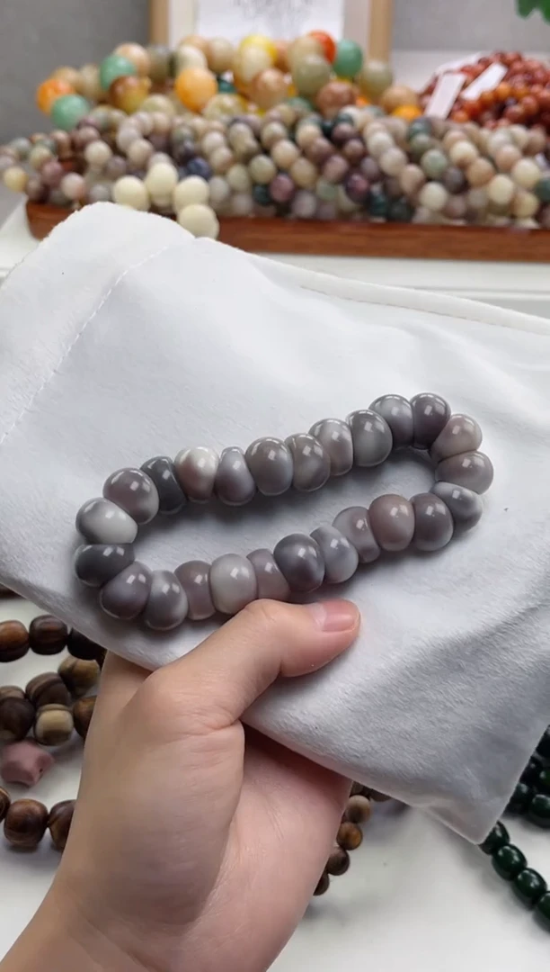 菩提根/象牙果手串w34玉化14.5mm大肠