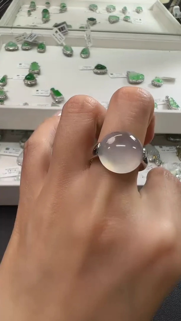 18K金镶嵌戒指翡翠KZGF1206-006