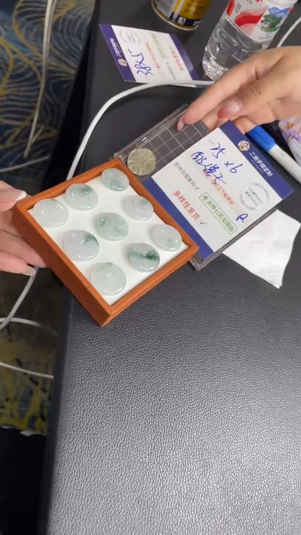 未镶嵌挂件翡翠冰飘花平安扣多样性发其一CP23配绳