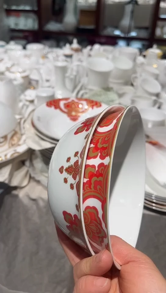 瓷2个6英寸碗平安喜乐