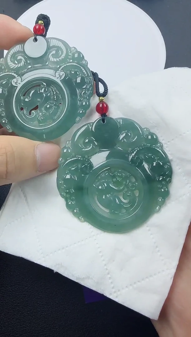 【闪购商品】翡翠颈饰未镶嵌翡翠三阳开泰（多样性发其一）