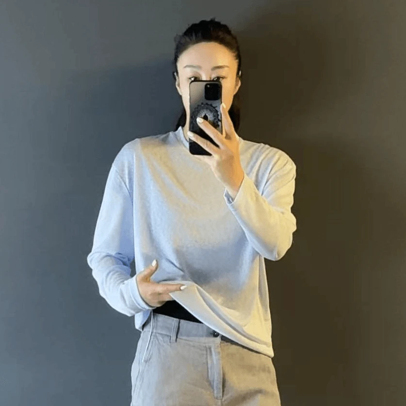 青年长袖抽褶薄款防晒T恤上衣夏季户外休闲上衣男装美式休闲纯色