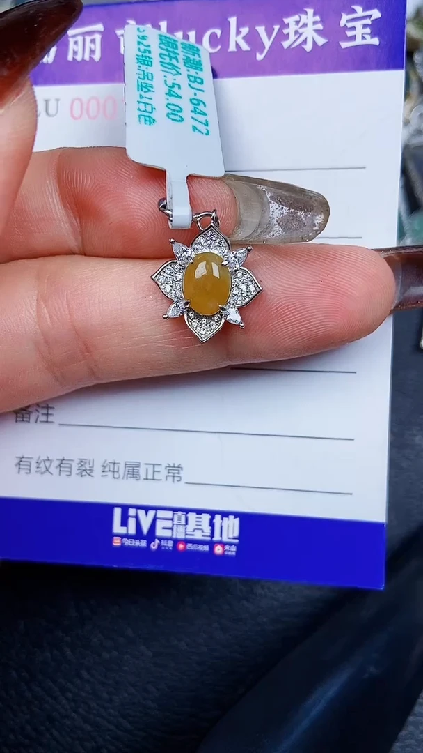 颈饰银S925镶嵌翡翠1737