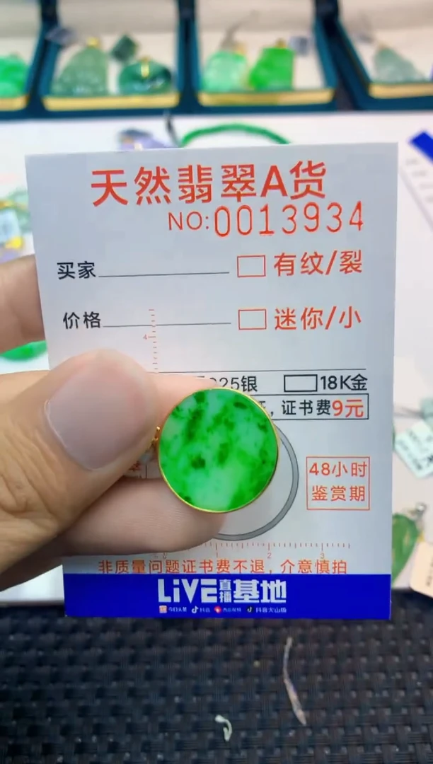 翡翠未镶嵌吊坠(不含链)1