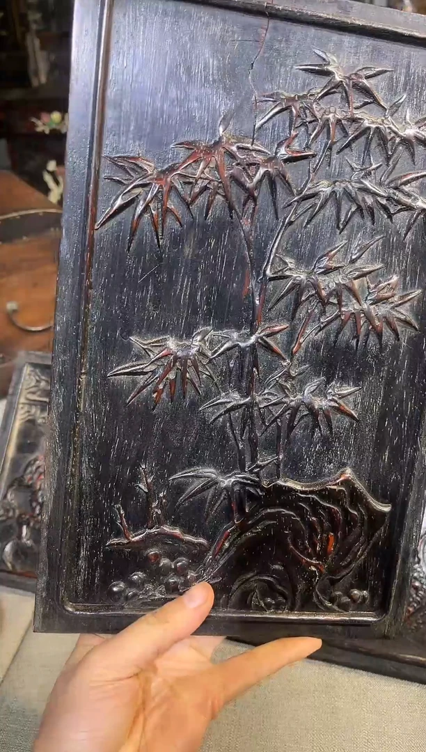 木瑕疵紫檀雕刻竹子雕刻板