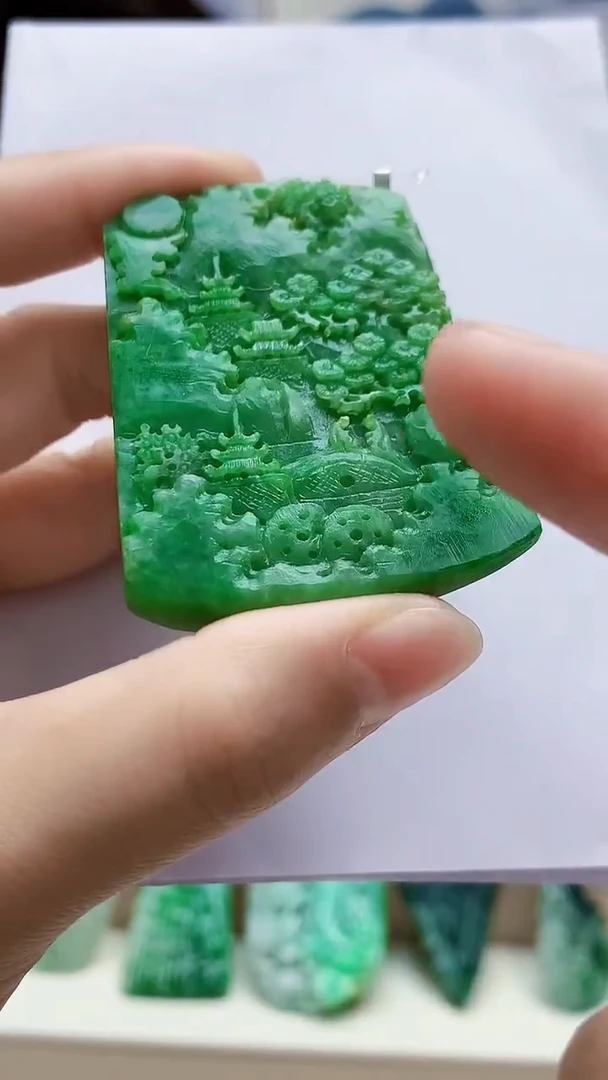 未镶嵌定制翡翠5145lr-毛货挂件45