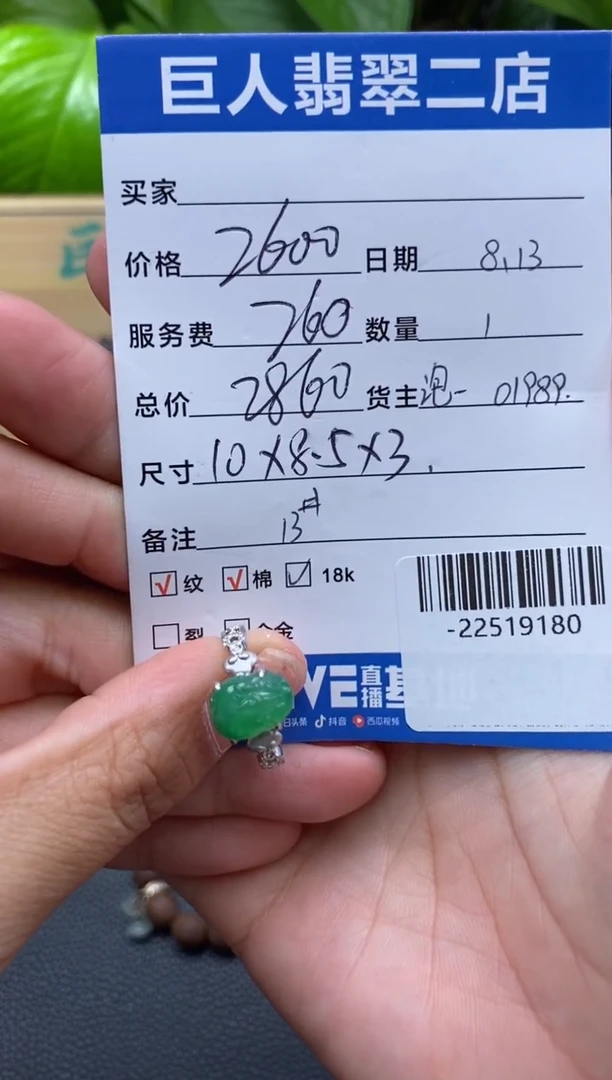 颈饰18K金镶嵌翡翠多人-22519180