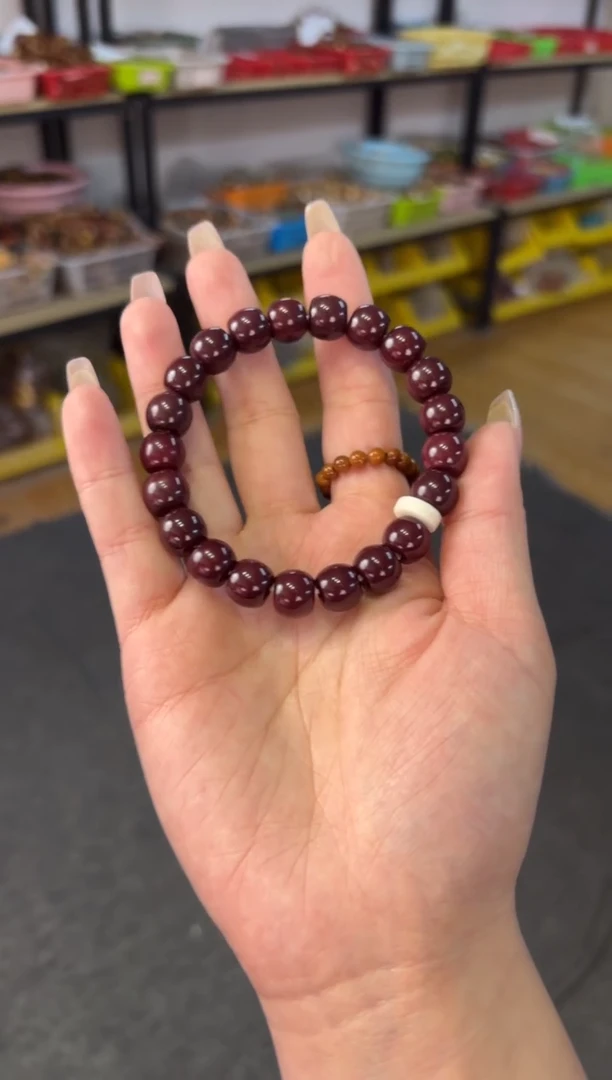 【闪购商品】菩提根/象牙果吊坠10mm菩提红豆牛奶