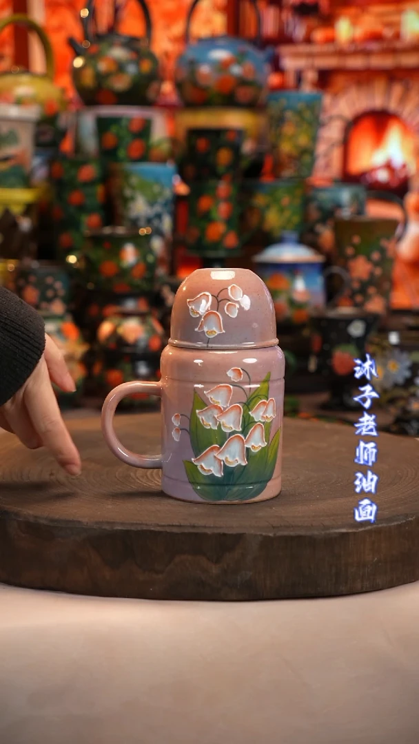 油画   釉下彩  杯子