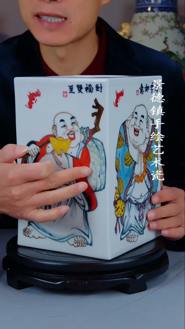 摆件陶瓷景德镇手工手绘陶瓷摆件57