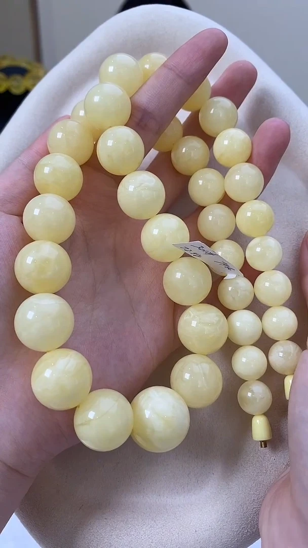 琥珀颈饰未镶嵌项链