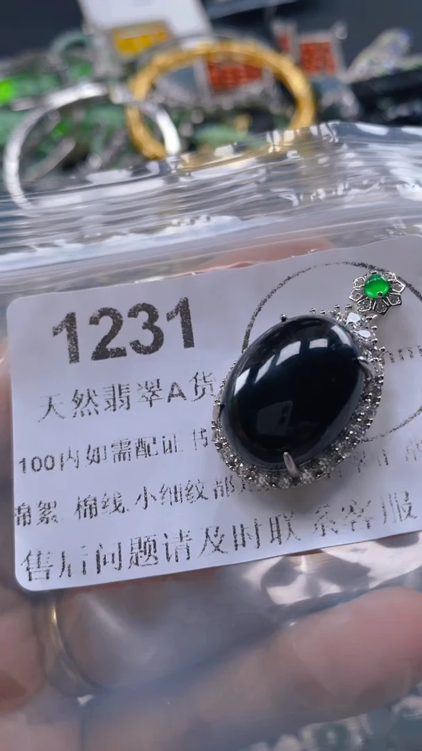 翡翠未镶嵌吊坠(不含链)1231.