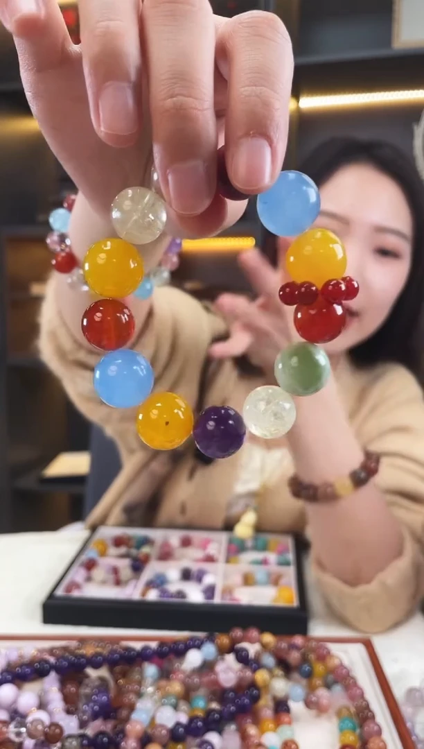 未镶嵌手链水晶橘子海多宝手串