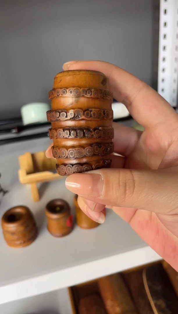 竹根香插盖置纯手工