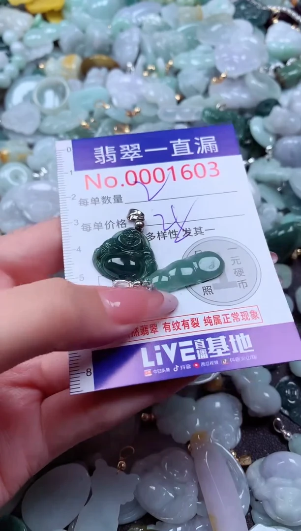 翡翠未镶嵌吊坠(不含链)1603