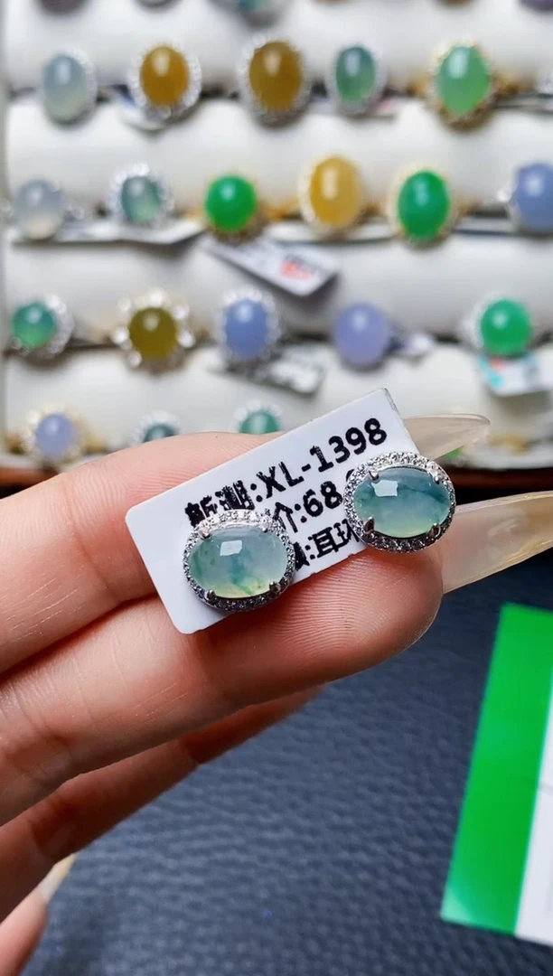 银S925镶嵌戒指翡翠1482