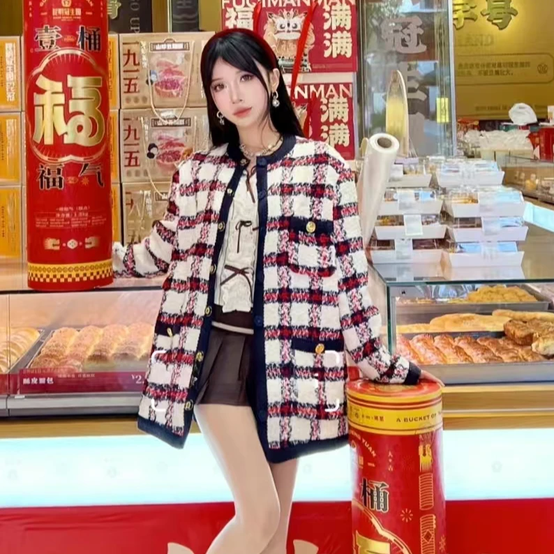 未使用 GUCCI/古驰 宽松花呢夹克外套/40