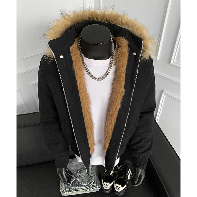 LIGGICC 座山狮银狐可拆卸解构座山雕连帽水洗军帆布夹克男女外套